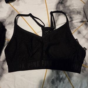PINK Victoria's Secret Black Sports Bra